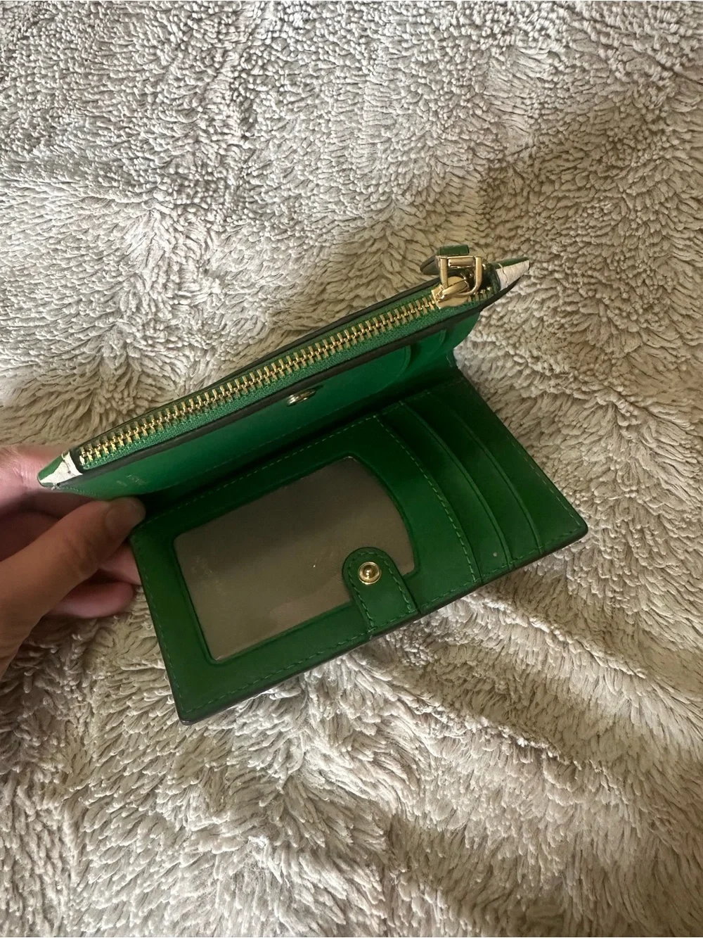 kate spade Green Leaf Zip small wallet - Picture 3 of 4